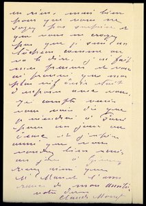 Letter from Claude Monet to Berthe Morisot, 1888 by Claude Monet